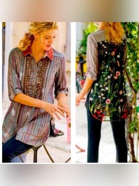 Aratta Silent Journey “Elena” Shirt/Dress/Tunic Sz Large